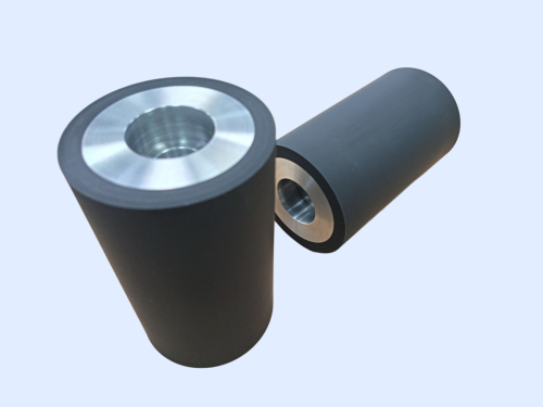 Custom aluminum parts with rubber protection