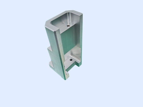CNC precision aluminum components with oxidized white