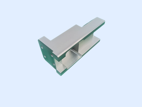 CNC precision aluminum part with oxidized white